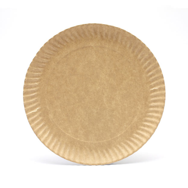 Plato Cartón Kraft Ø27cm, 50uds