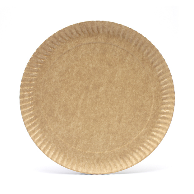 Plato Cartón Kraft Ø32cm, 50uds