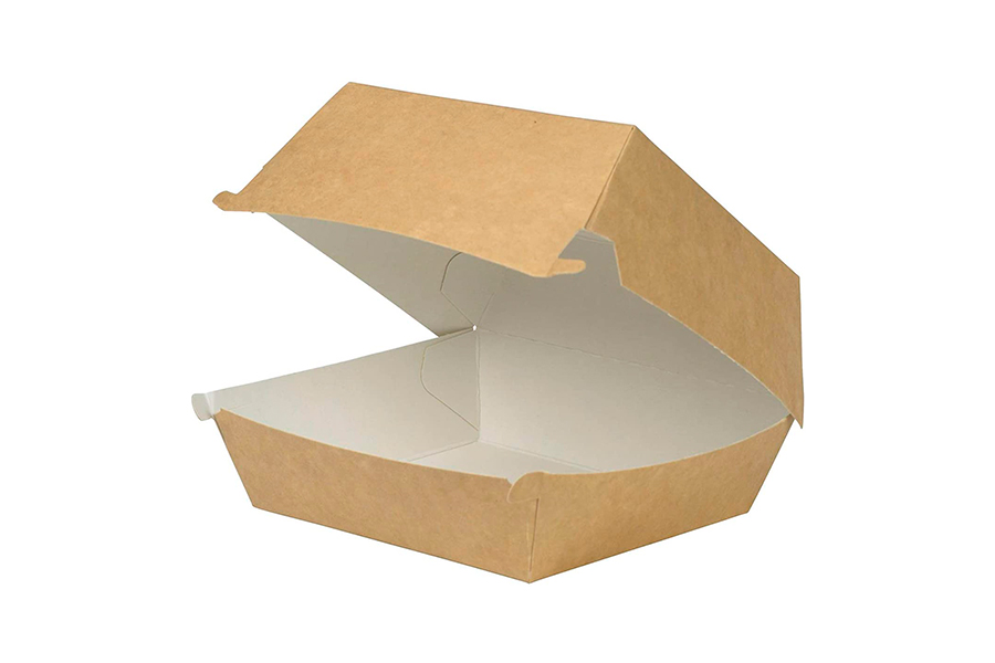 Envase Kraft Hamburguesa Grande, 50uds