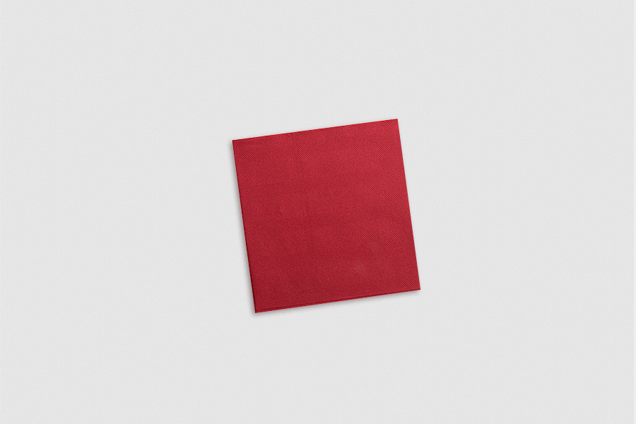 Servilletas Air Soft 20x20cm Rojo, 1800uds