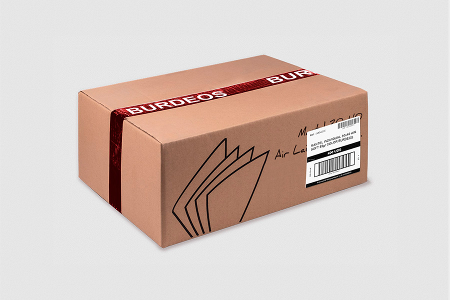 Mantel Air Soft 30x40cm Burdeos, 400uds