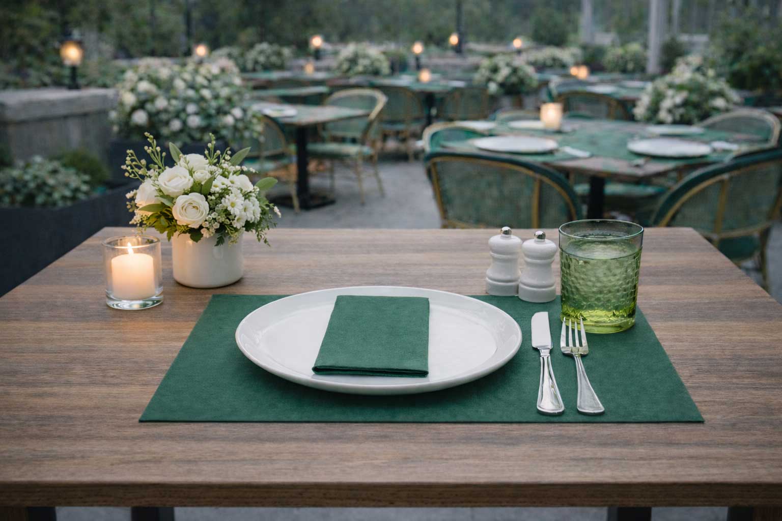 Mantel Air Soft 30x40cm Verde, 400uds