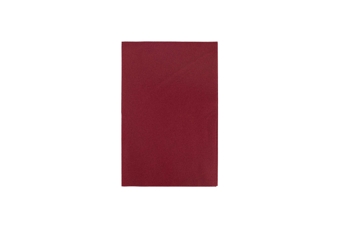 Servilletas Air Soft 30x48cm 1/4 Burdeos, 600uds