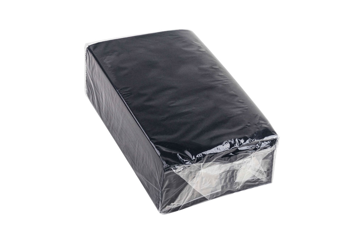 Servilletas Air Soft 30x48cm 1/4 Negro, 600uds