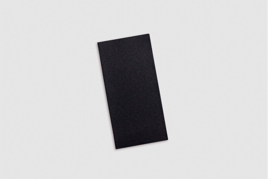 Servilletas Air Soft 40x40cm 1/8 Negro, 480uds