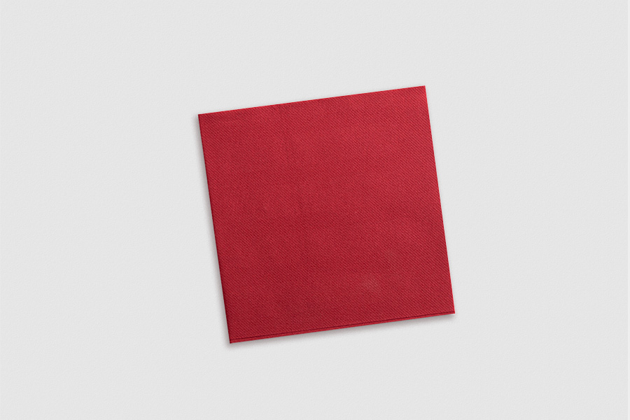 Servilletas Air Soft 40x40cm Rojo, 600uds