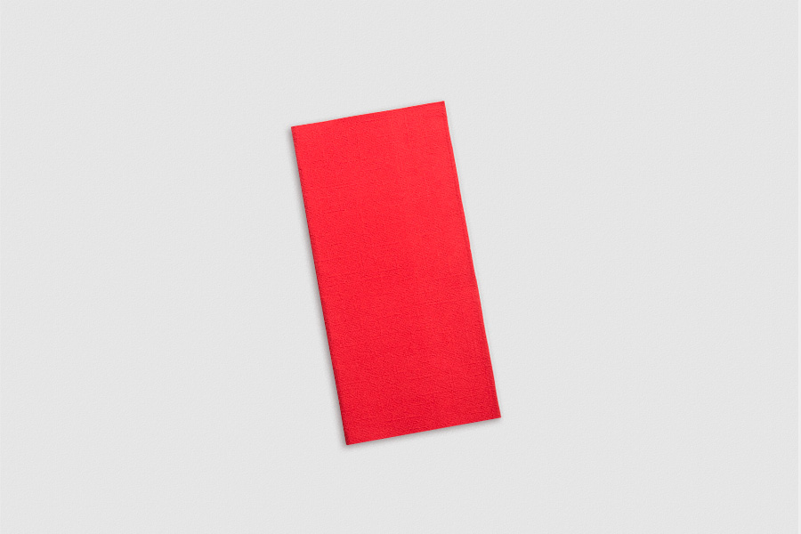 Servilletas Air Soft 40x40cm 1/8 Rojo, 480uds