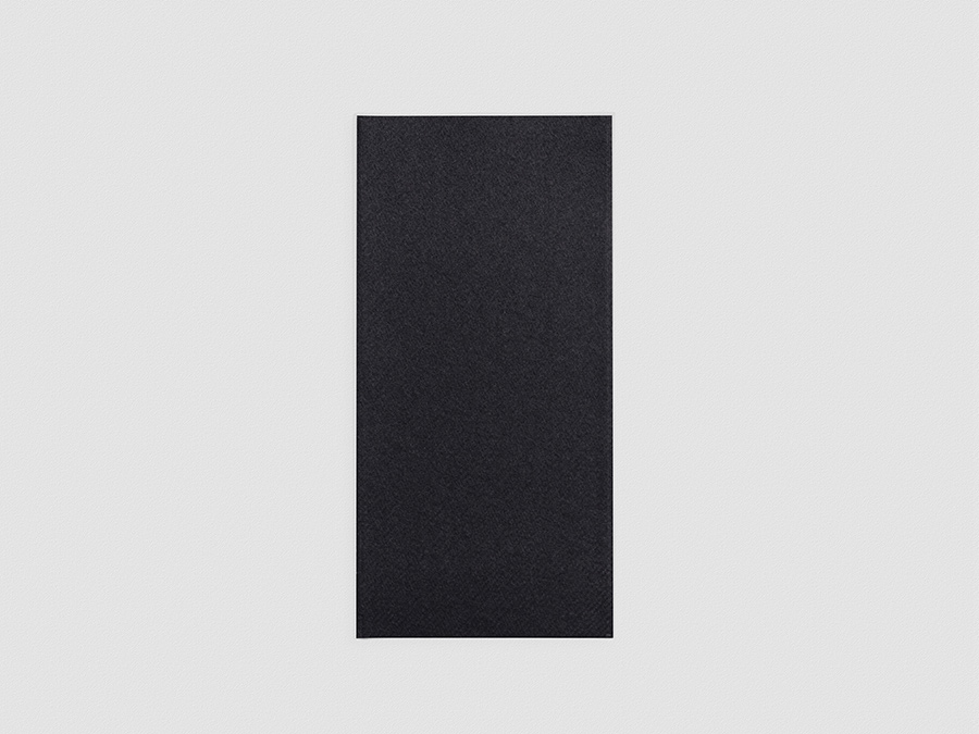 Servilletas Air Soft 48x48cm 1/8 Negro, 360uds