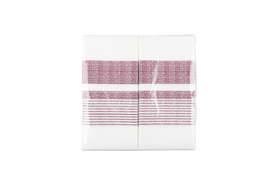 Servilletas Air Soft 40x40cm 1/8 Deco. Amanecer Burdeos, 480uds