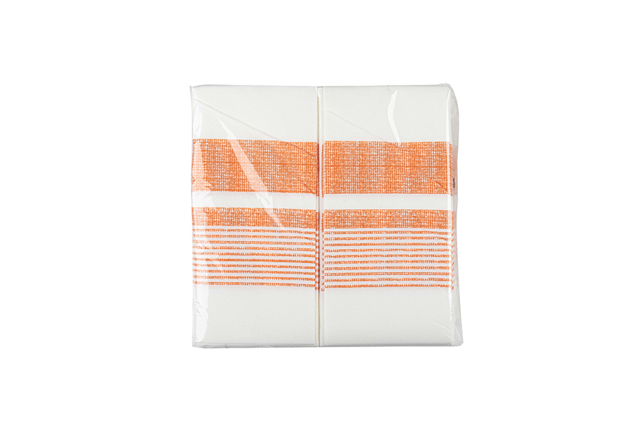 Servilletas Air Soft 40x40cm 1/8 Deco. Amanecer Naranja, 480uds