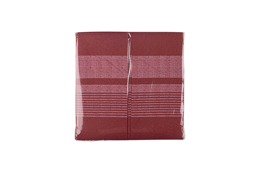 Servilletas Air Soft 40x40cm 1/8 Burdeos Deco. Amanecer, 480uds