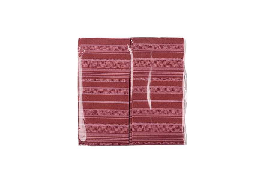 Servilletas Air Soft 40x40cm 1/8 Burdeos Deco. Guaret, 480uds