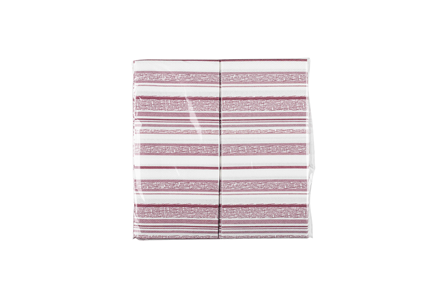 Servilletas Air Soft 40x40cm 1/8 Deco. Guaret Burdeos, 480uds