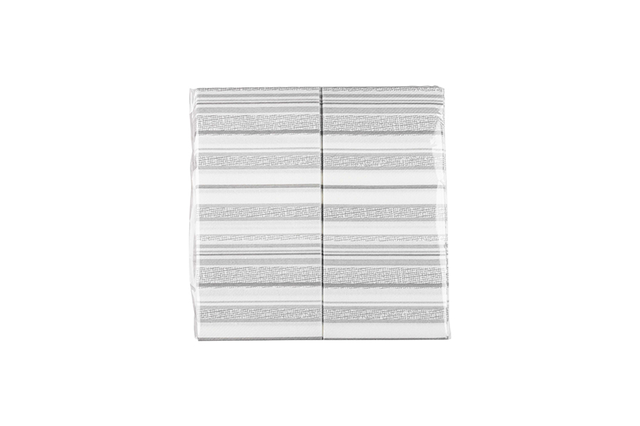 Servilletas Air Soft 40x40cm 1/8 Deco. Guaret Gris, 480uds