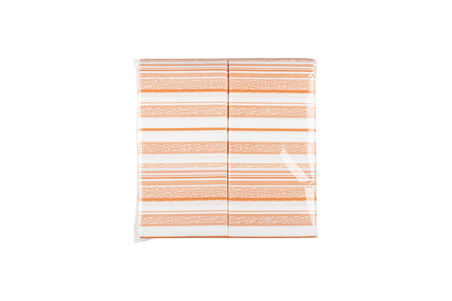 Servilletas Air Soft 40x40cm 1/8 Deco. Guaret Naranja, 480uds