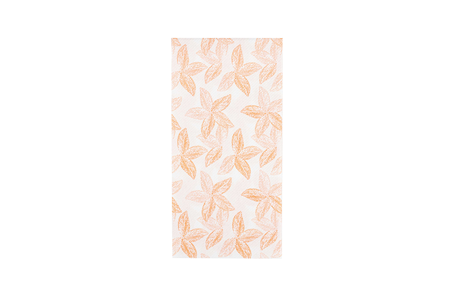 Servilletas Air Soft 40x40cm 1/8 Deco. Leaf Naranja, 480uds