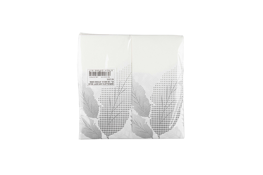Servilletas Air Soft 40x40cm 1/8 Deco. Otoño Gris, 480uds