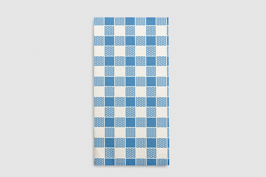 Servilletas Air Soft 40x40cm 1/8 Deco. Vichy Azul, 480uds