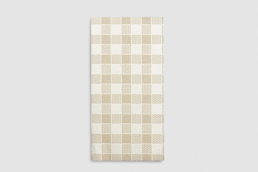 Servilletas Air Soft 40x40cm 1/8 Deco. Vichy Crema, 480uds