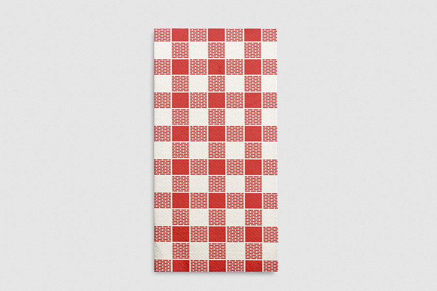 Servilletas Air Soft 40x40cm 1/8 Deco. Vichy Rojo, 480uds