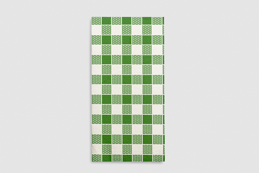 Servilletas Air Soft 40x40cm 1/8 Deco. Vichy Verde, 480uds
