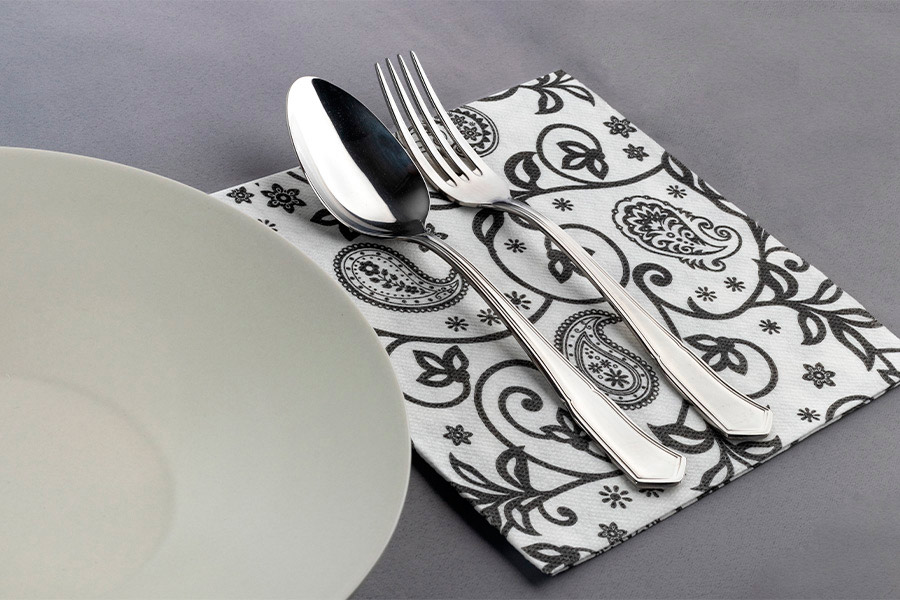 Servilletas Air Soft 40x40cm Deco. Cachemir, 600uds