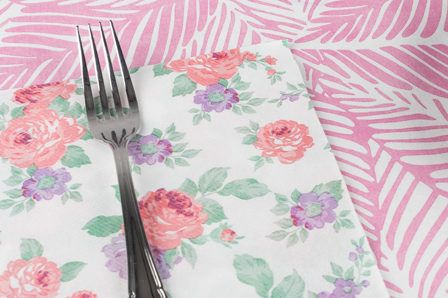 Servilletas Air Soft 40x40cm Deco. Floral, 600uds