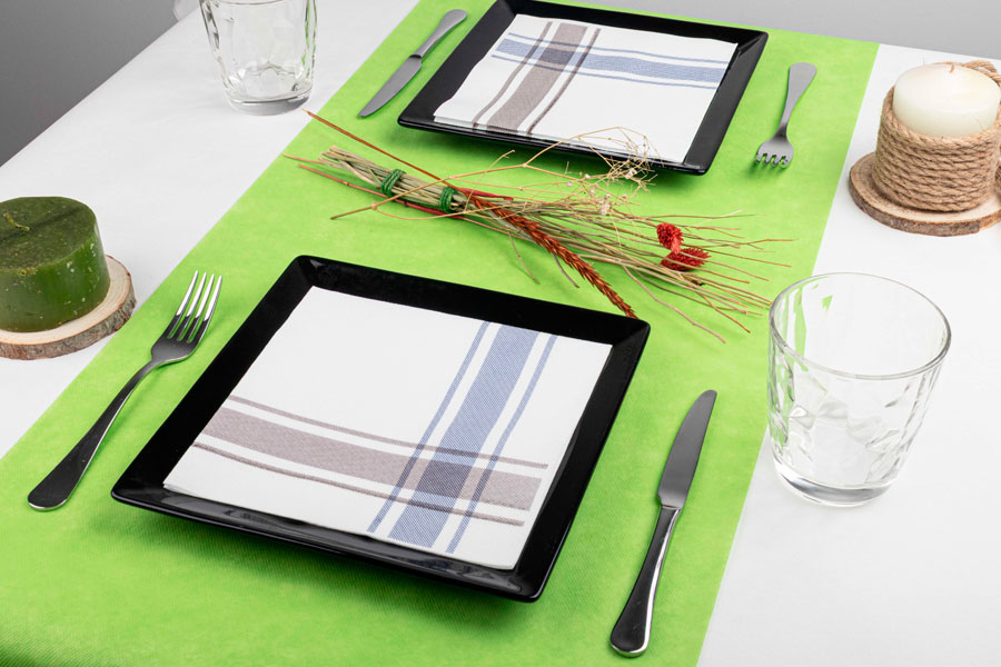 Servilletas Air Soft 40x40cm Deco. Kitchen Azul, 600uds