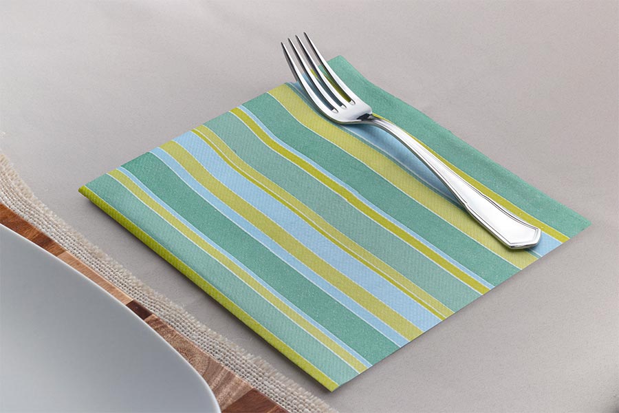 Servilletas Air Soft 40x40cm Deco. Linde Verde, 600uds