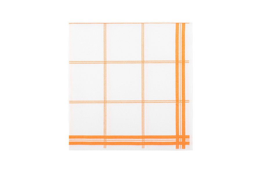 Servilletas Air Soft 40x40cm Deco. Lyon Naranja, 600uds