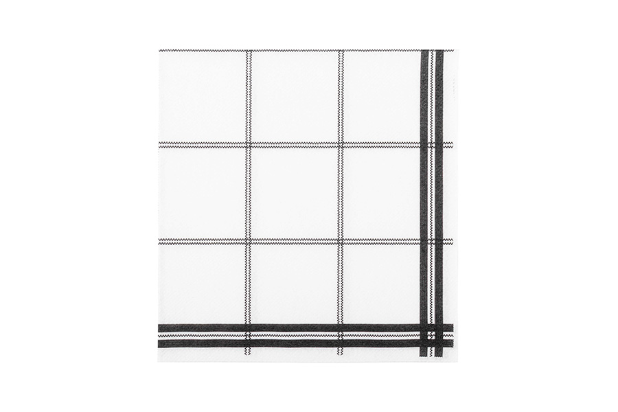 Servilletas Air Soft 40x40cm Deco. Lyon Negro, 600uds