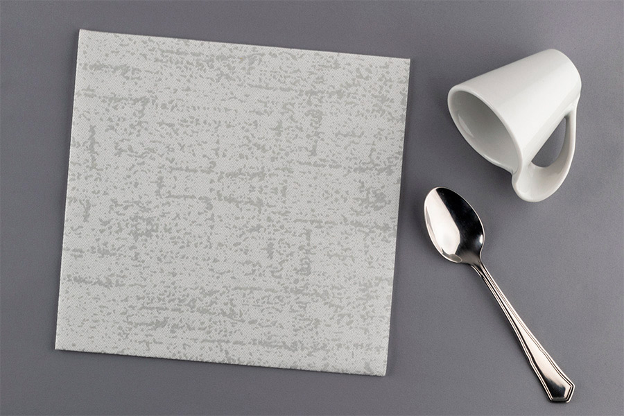 Servilletas Air Soft 40x40cm Deco. Strauss Gris, 600uds