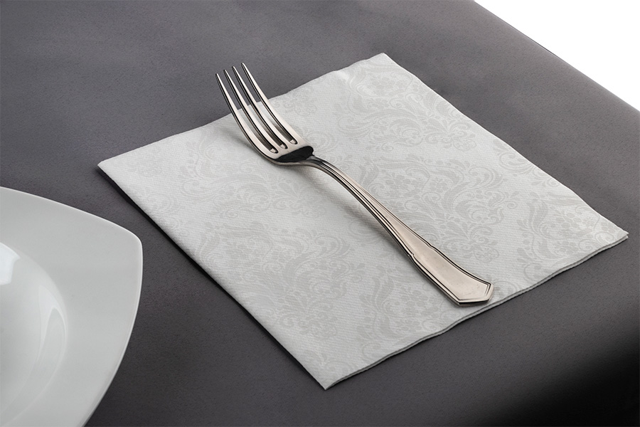 ; Servilletas Air Soft 40x40cm Deco. Versalles Blanco, 600uds