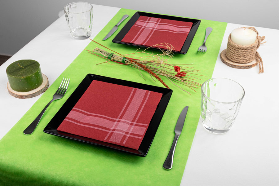 Servilletas Air Soft 48x48cm Burdeos Deco. Kitchen, 400uds