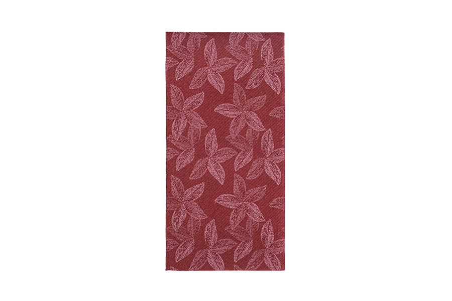 Servilletas Air Soft 48x48cm 1/8 L Burdeos Deco. Leaf, 360uds