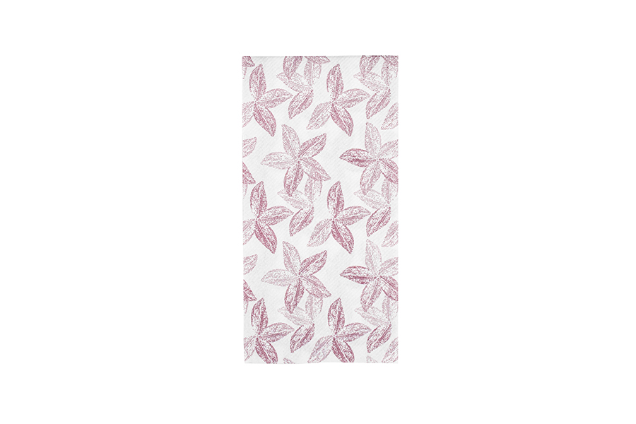 Servilletas Air Soft 48x48cm 1/8 L Deco. Leaf Burdeos, 360uds