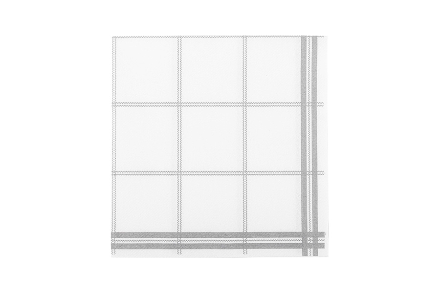 Servilletas Air Soft 48x48cm Deco. Lyon Gris, 400uds