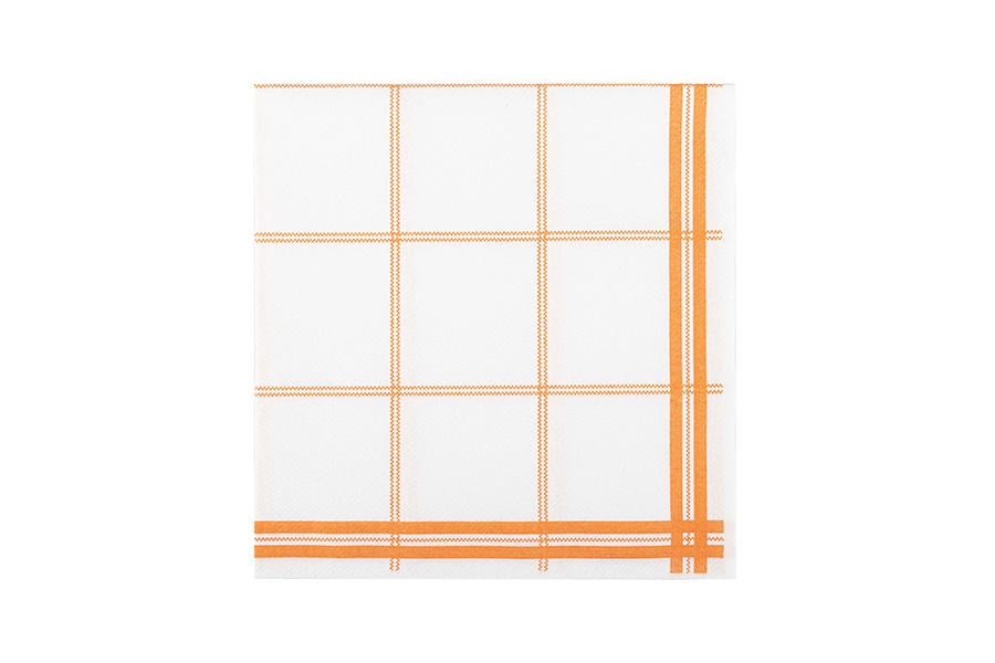 Servilletas Air Soft 48x48cm Deco. Lyon Naranja, 400uds