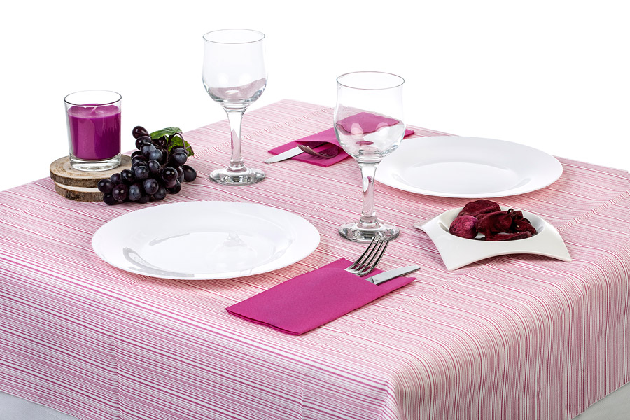 ; Mantel Air Soft 100x100 1/8 Deco. Basic Fucsia, 100uds.