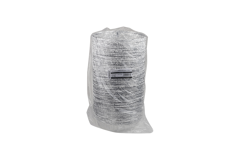 Envase Aluminio Redondo 1500ml, 500uds