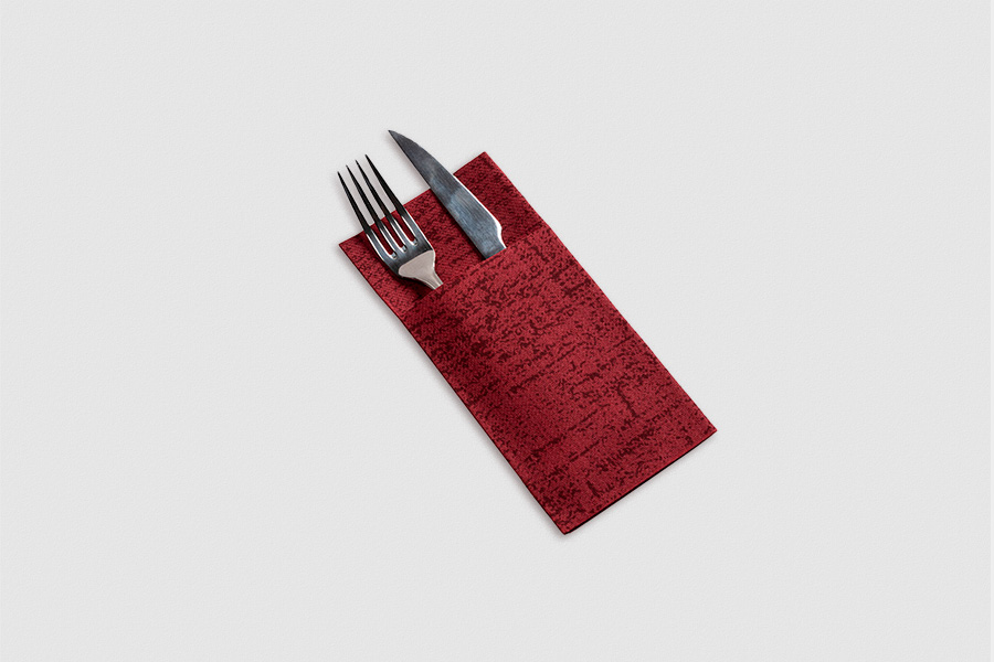 Kanguro Air Soft 40x40cm Rojo Deco. Strauss Negro, 480uds
