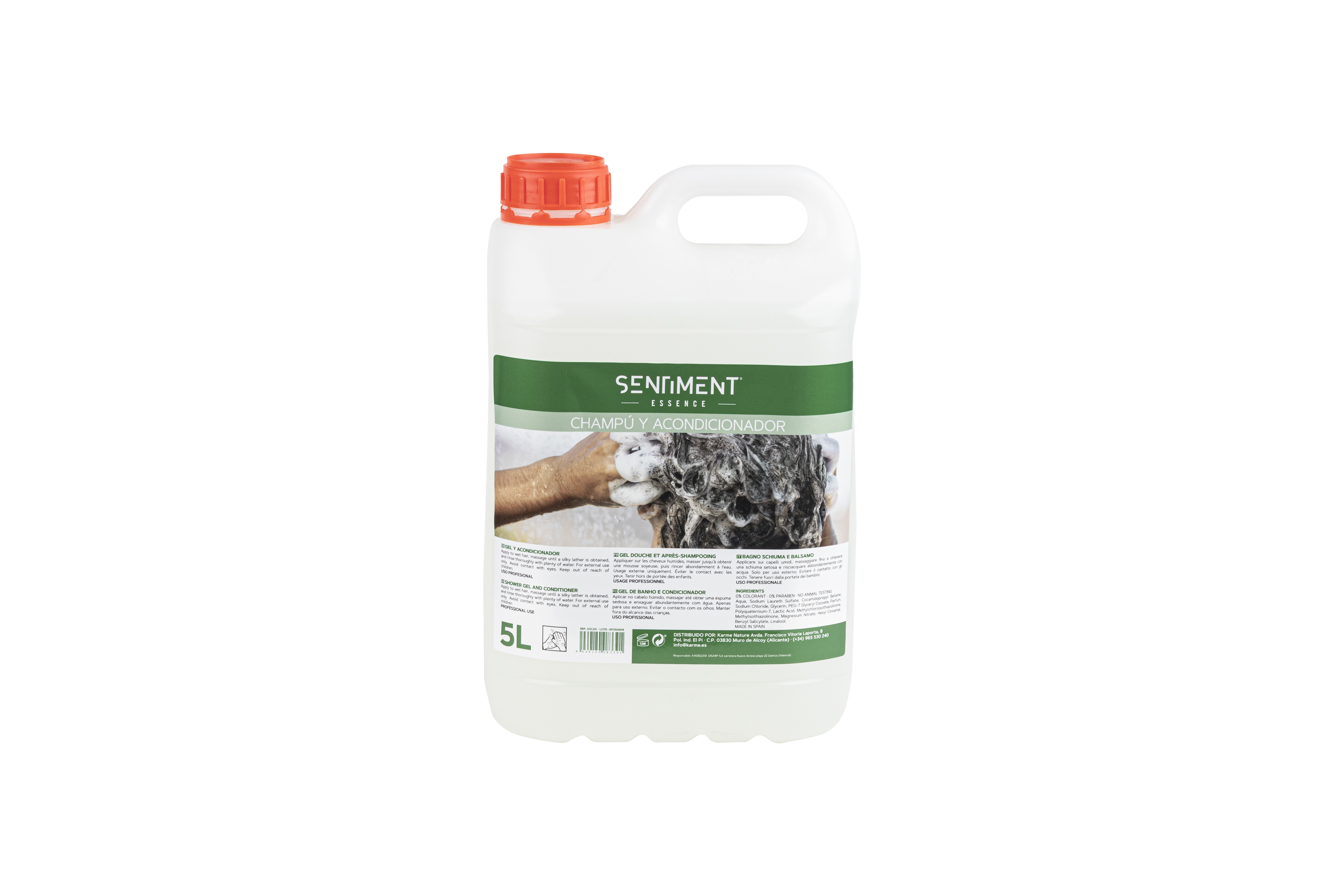 Champú y Acondicionador Sentiment 5L, 4uds