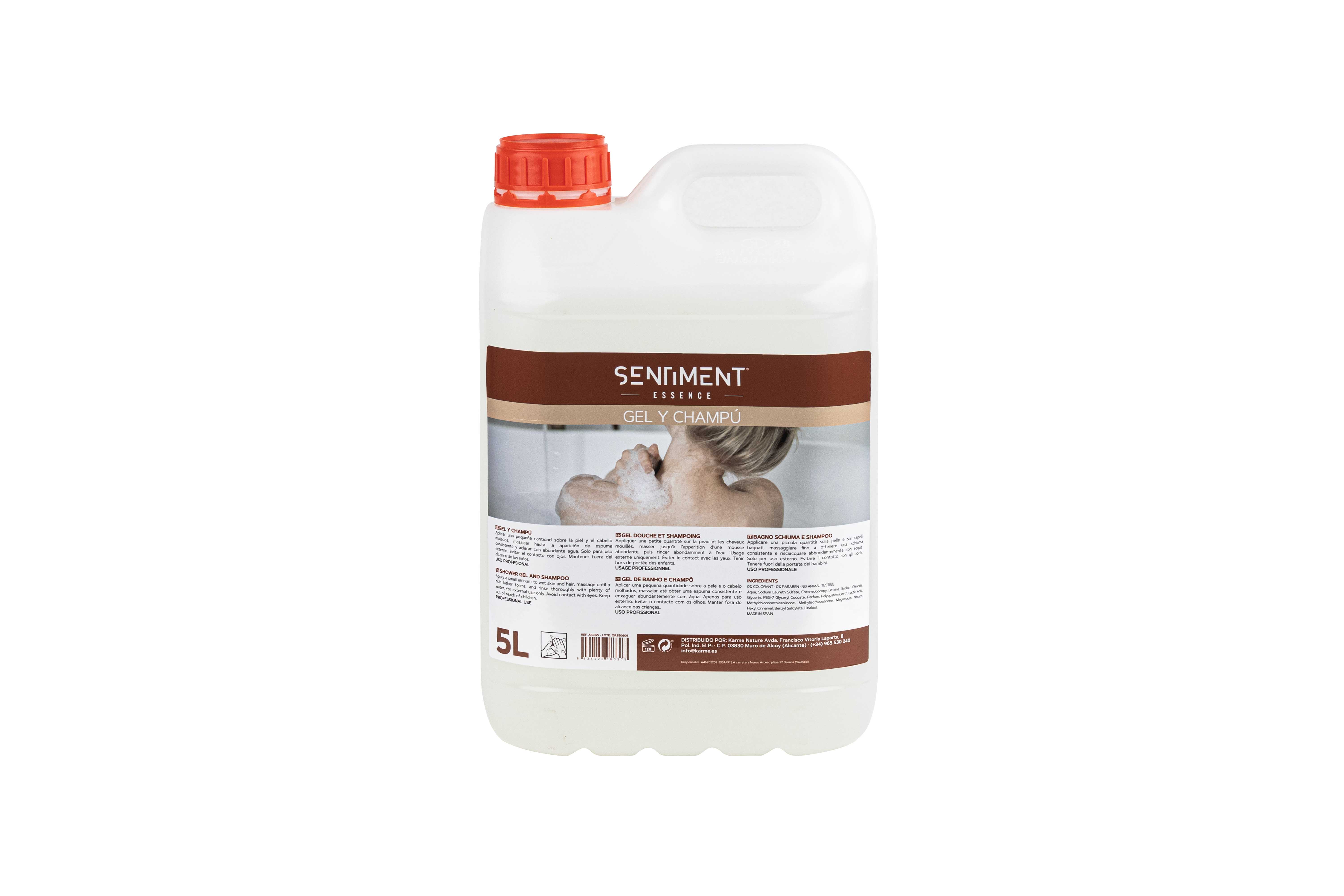 Gel y Champú Sentiment 5L, 4uds