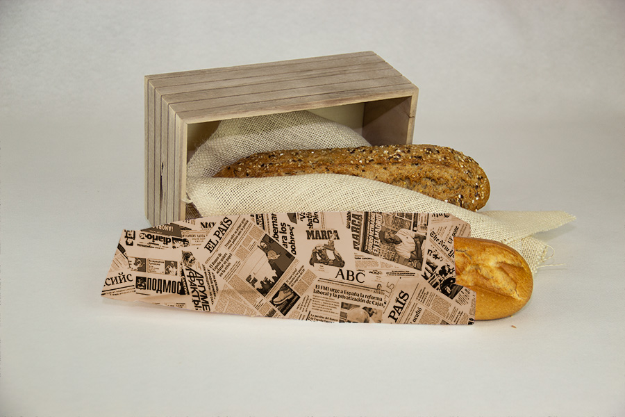 Bolsa Papel Antigrasa 9+5x32cm 35gr Eco Nature Deco. Prensa, 1.000uds