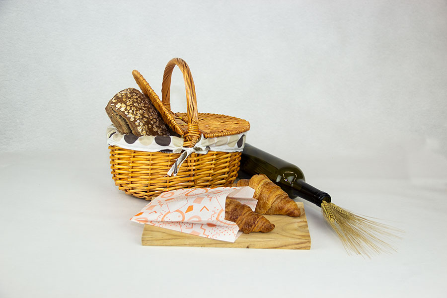 Bolsa Papel Antigrasa 12+6x20cm 35gr Eco Nature Deco. Memphis, 1.000uds
