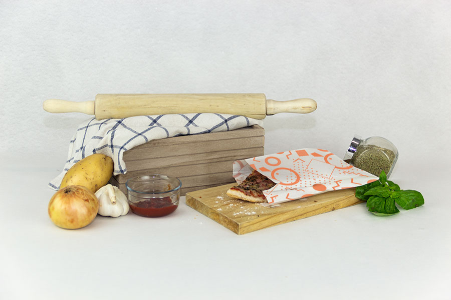 Bolsa Papel Antigrasa 14+7x24cm 35gr Eco Nature Deco. Memphis, 1.000uds