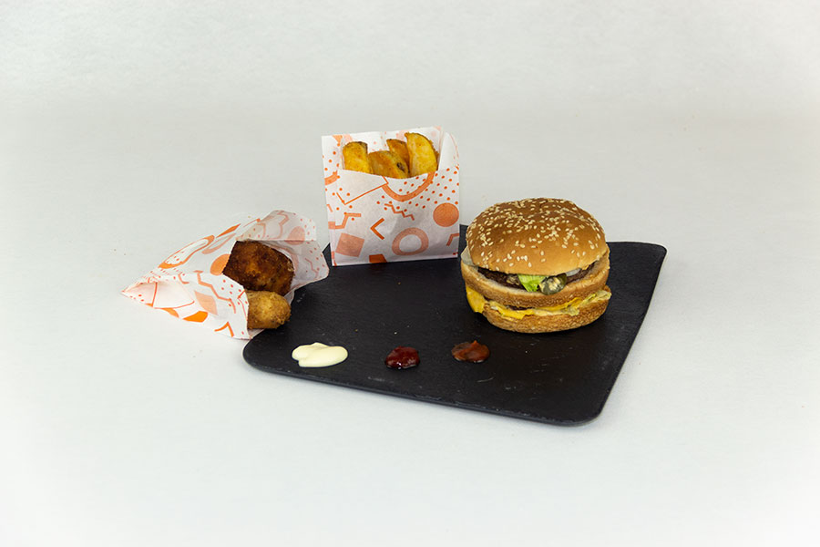 Bolsa Papel Antigrasa 9+5x12cm 35gr Deco. Memphis, 2.000uds