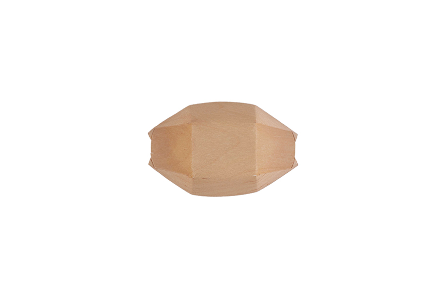 Barqueta de madera 50ml 8x6x2cm, 100uds x 40pq