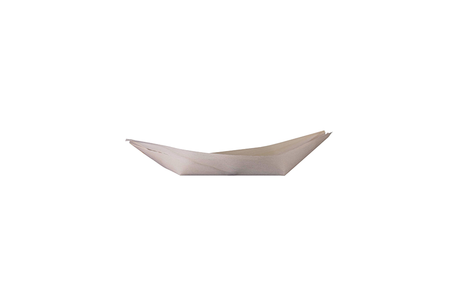 Barqueta de madera 200ml 17x8,5x2cm, 50uds x 40pq