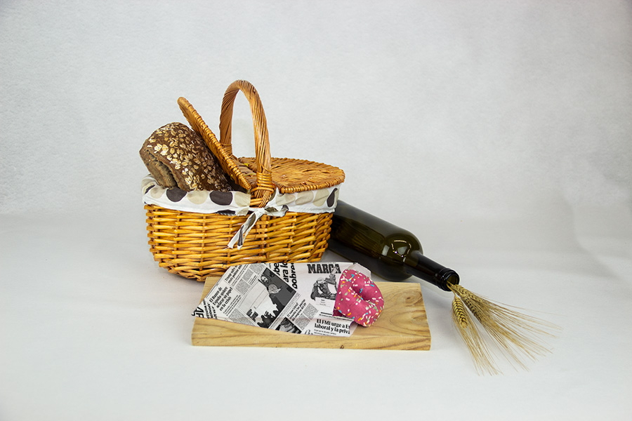 Bolsa Papel Antigrasa 14+7x24cm 35gr Deco. Prensa, 1.000uds